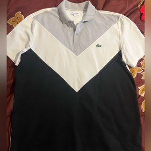 Lacoste US XXL color-block  polo shirt . Worn once .